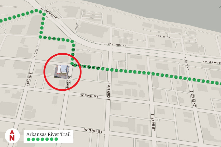 Frank Webber says the proximity of Shift Modern Cyclery at 1101 W. Markham St. to the Arkansas River Trail will be a boon for his shop and for Little Rock cyclists.