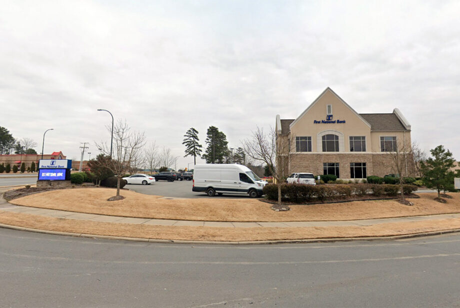 The First National Bank branch at 15721 Chenal Parkway in Little Rock
