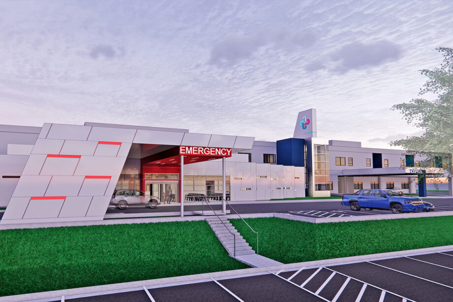 A rendering of planned renovations at Unity Health’s hospital in Jacksonville.