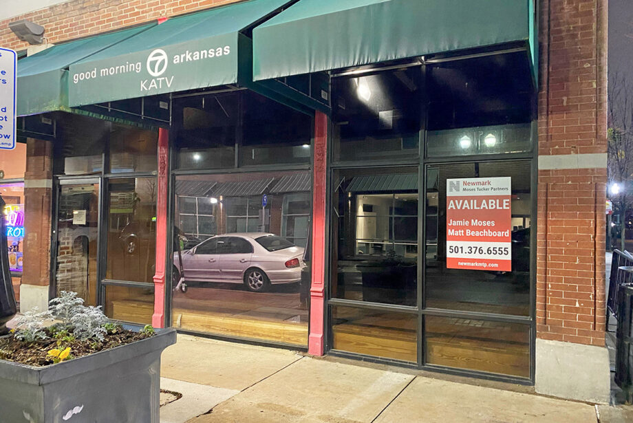 KATV’s old River Market location on President Clinton Avenue in Little Rock is now for lease.