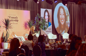 Little Rock Soir&eacute;e Publisher Mandy Richardson talks with Randi Zuckerberg, creator of Facebook Live, during the morning keynote session.&nbsp;