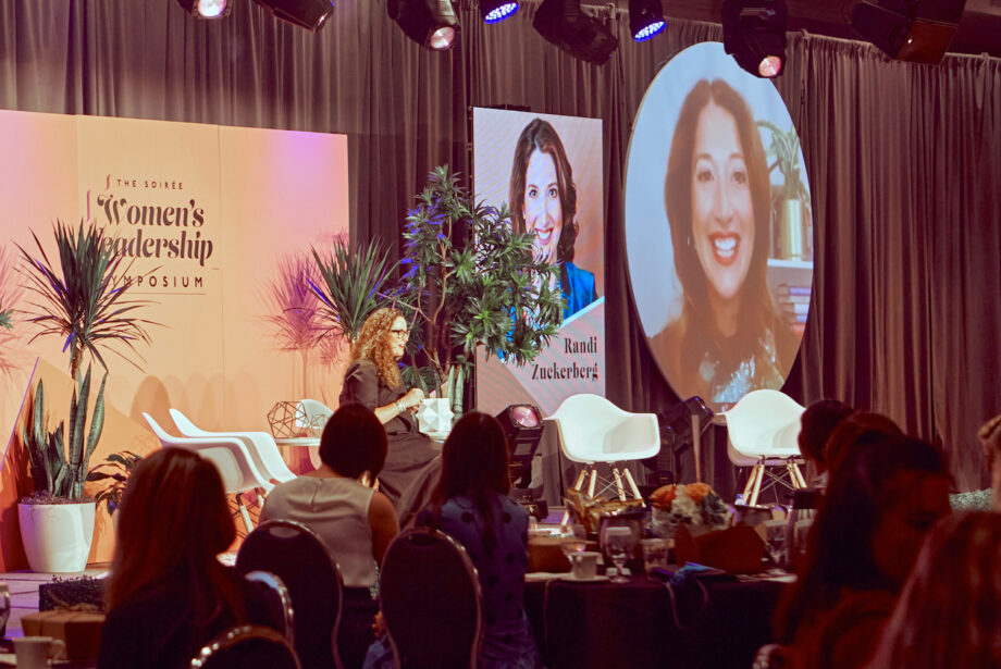 Little Rock Soir&eacute;e Publisher Mandy Richardson talks with Randi Zuckerberg, creator of Facebook Live, during the morning keynote session.&nbsp;