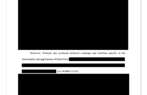 In the lawsuit filled by Ecoark Holdings Inc. of San Antonio, and its subsidiary, Zest Labs Inc. of San Jose, California, against Walmart Inc., several court documents have been filed under seal or with sections redacted.