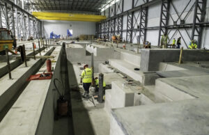 A crew works on the new mill in Blytheville that Zekelman Industries is building for&nbsp;its Atlas Tube division.