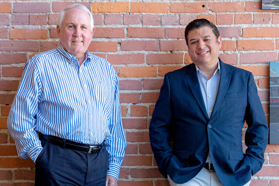 Opportunity Matters Arkansas, a Conway nonprofit that facilitates home loans to undocumented immigrants, was founded by Bunny Adcock, left, director and co-founder of Home BancShares Inc. Francisco Yanez, owner of FYI Taxes & Insurance, is president of OMA.