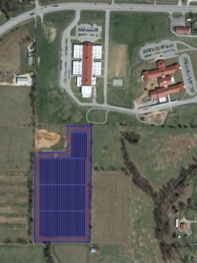 The new array will be on campus near the Berryville School District's football and baseball fields.