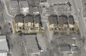These Hyman townhome properties on West Hughes Street in Fayetteville were built in 2020.
