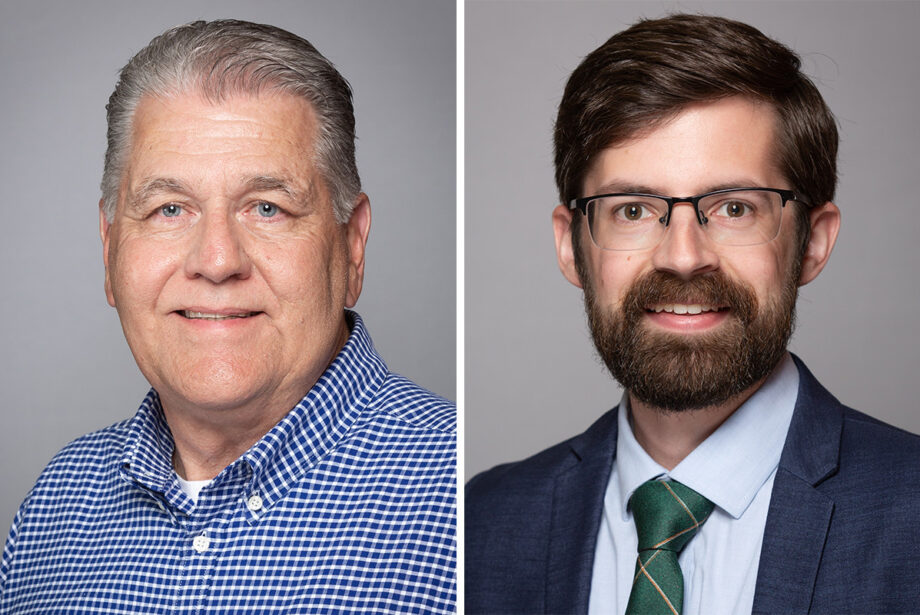 Ronnie Sturch and Alan Pillow of the city of Jonesboro