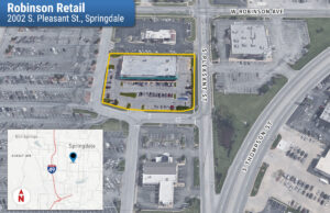 The 14,025-SF retail center was bought by MRP Capital Group. (Parcel lines approximate and shown for illustration only.)