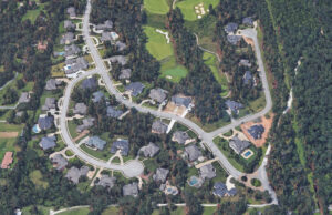 A portion of the Clear Creek subdivision in Fayetteville.