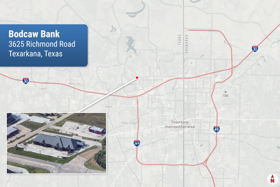 Bodcaw Bank of Stamps joins three other Arkansas financial institutions in Texarkana, Texas.