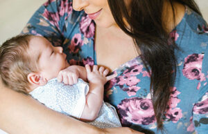 Alyse Eady gave birth to baby Wyatt last month.