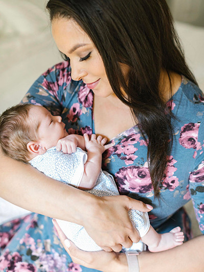 Alyse Eady gave birth to baby Wyatt last month.