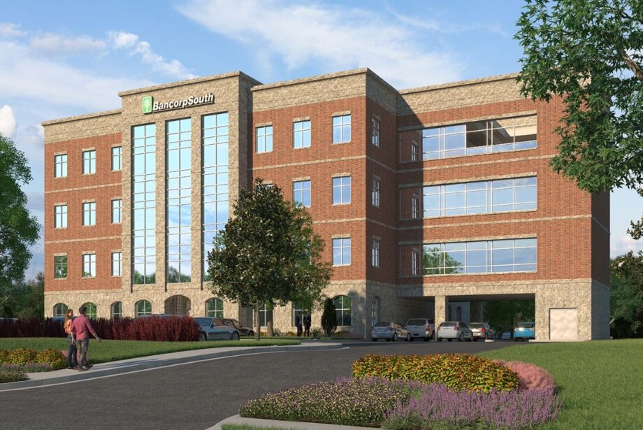 Rendering of the planned&nbsp;northwest regional insurance and banking headquarters for&nbsp;BancorpSouth and its subsidiary BXS Insurance Inc.