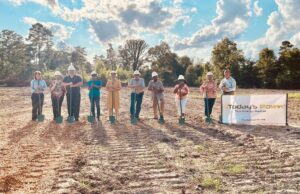 Dignitaries at Monday's groundbreaking in Bearden included Leslie Holloway of Ouachita Electric Cooperative, far left, and Mayor Ginger Bailey and TPI President Michael Henderson, together at far right.