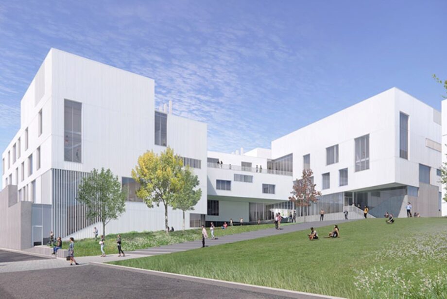 Rendering of the Windgate Studio & Design Center that is set to open in Fall 2022. The center will anchor the&nbsp;University of Araknsas' planned arts district.&nbsp;