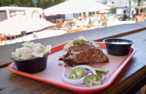 A rib plate from Count Porkula at the Rail Yard in Little Rock.