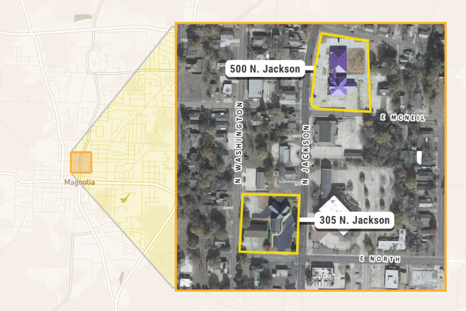 Peoples Bank's downtown Magnolia location at 500 N. Jackson will have a new sibling branch at 305 N. Jackson.