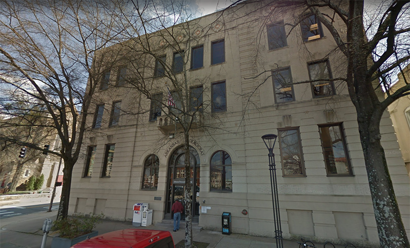 A Google Street View image of the Arkansas Democrat-Gazette building in downtown Little Rock.&nbsp;