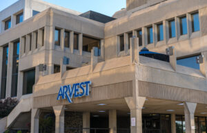Arvest Bank headquarters in downtown Fayetteville&nbsp;