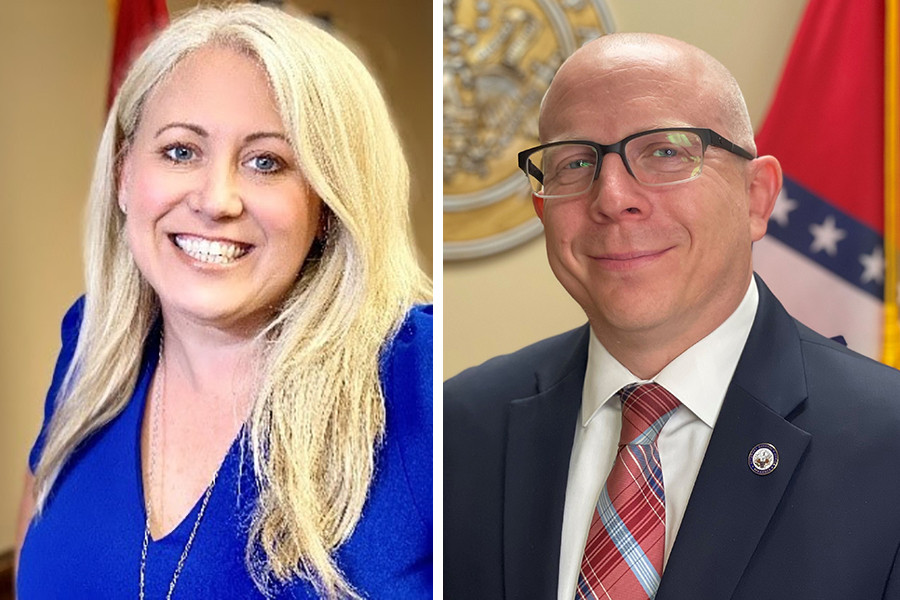 Shannon Halijan and Daniel Faulkner of the Arkansas Attorney General’s Office