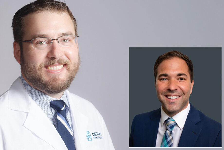 Dr. Matthew Burn of OrthoArkansas in Little Rock; and Dr. Jonathan D. Creech (inset) of Ozark Orthopaedics in Fayetteville