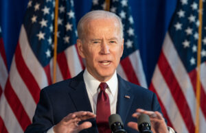 Joe Biden discusses foreign policy during a presidential campaign speech in New York on Jan. 7, 2020. The president on Sept. 9, 2021 announced sweeping new COVID-19 vaccine requirements, including a mandate for employers with more 100 workers that requires them to be vaccinated or test weekly for the virus.