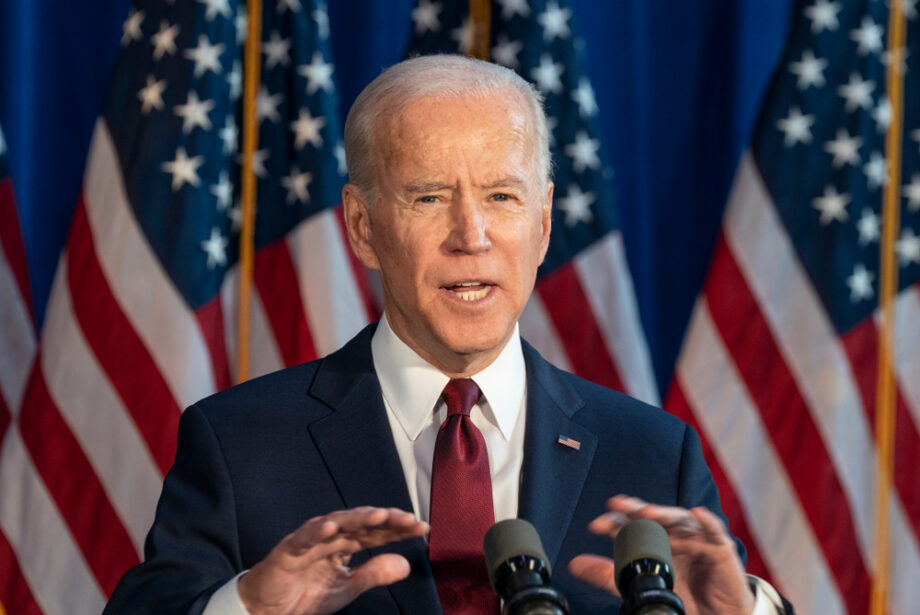 Joe Biden discusses foreign policy during a presidential campaign speech in New York on Jan. 7, 2020. The president on Sept. 9, 2021 announced sweeping new COVID-19 vaccine requirements, including a mandate for employers with more 100 workers that requires them to be vaccinated or test weekly for the virus.
