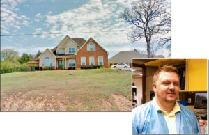 The federal government has filed a civil lawsuit to seize this home in Lavaca linked to laboratory owner Billy Joe Taylor (inset).