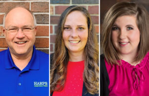 Bob Arthur, Sarah Hopper and Sarah Thacker of Harps Food Stores Inc. in Springdale.