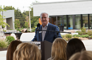 Ritter Communications CEO Alan Morse speaks at the one-year anniversary of the company's $8 million data storage center on Oct. 14, 2021.