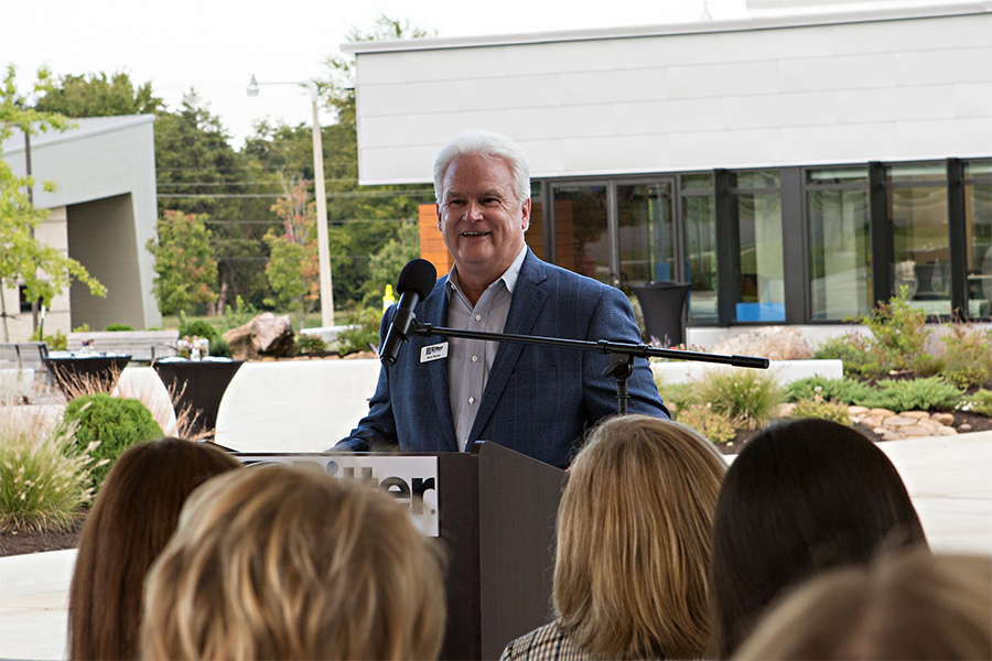 Ritter Communications CEO Alan Morse speaks at the one-year anniversary of the company's $8 million data storage center on Oct. 14, 2021.