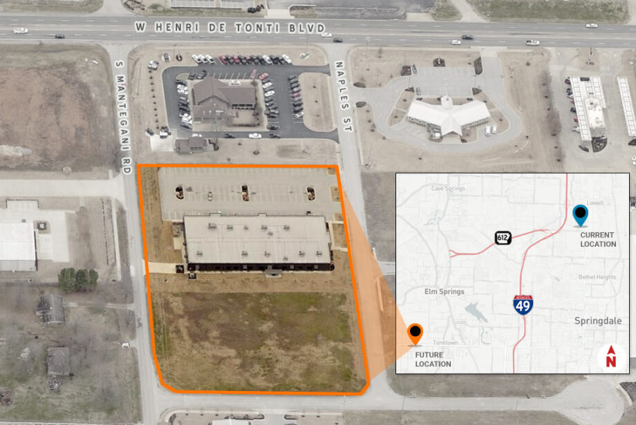 Central States Manufacturing plans to move its corporate operations early next year to 171 Naples St. in Tontitown. (Parcel lines approximate and shown for illustration only.)