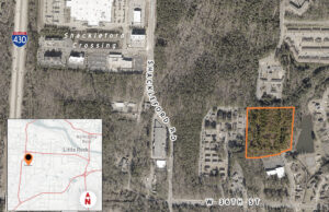 Building permits for The Peaks at Little Rock development have been suspended. (Parcel lines are approximate and shown for illustration only.)
