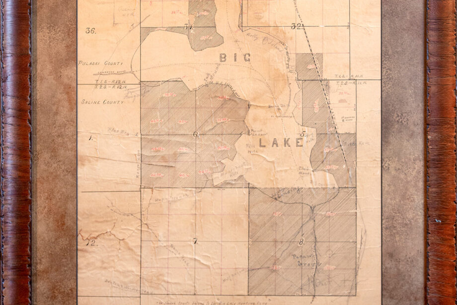 Photos, maps and more from the early days of the Big Lake Club are displayed on the  walls of the current clubhouse. The 2,829-SF structure was built 17 years ago on the site of the original, which was torn down in 1951.