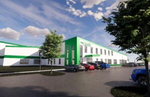 An illustration of Camfil Air Pollution Control's new manufacturing facility in Jonesboro.&nbsp;