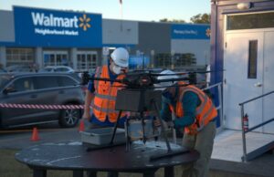 A DroneUp aerial delivery launch site at a Walmart in northwest Arkansas.&nbsp;