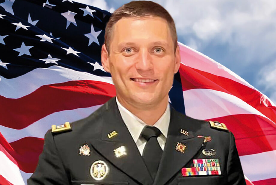 Chis Milum of First Community Bank of Batesville and the Army National Guard