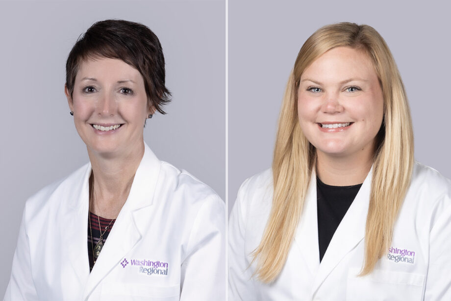 Carrie Lucas and Kelly Madia of Washington Regional in Fayetteville