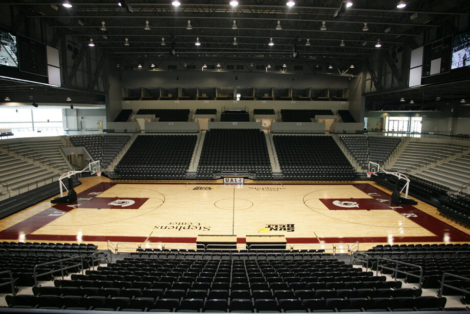 The Jack Stephens Center, home to the UA Little Rock Trojan basketball teams.