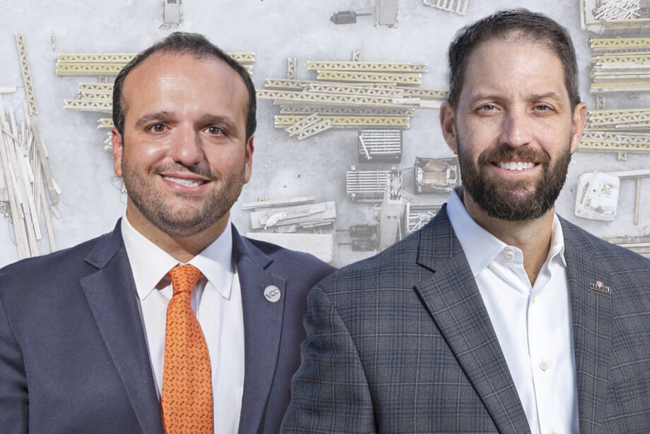 Derek Alley, left, took on the title of CEO at VCC LLC this  year. Jake Nabholz will start 2022 as CEO of Nabholz Construction Corp.