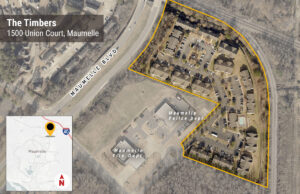 Parcel lines are approximate and shown for illustration only.