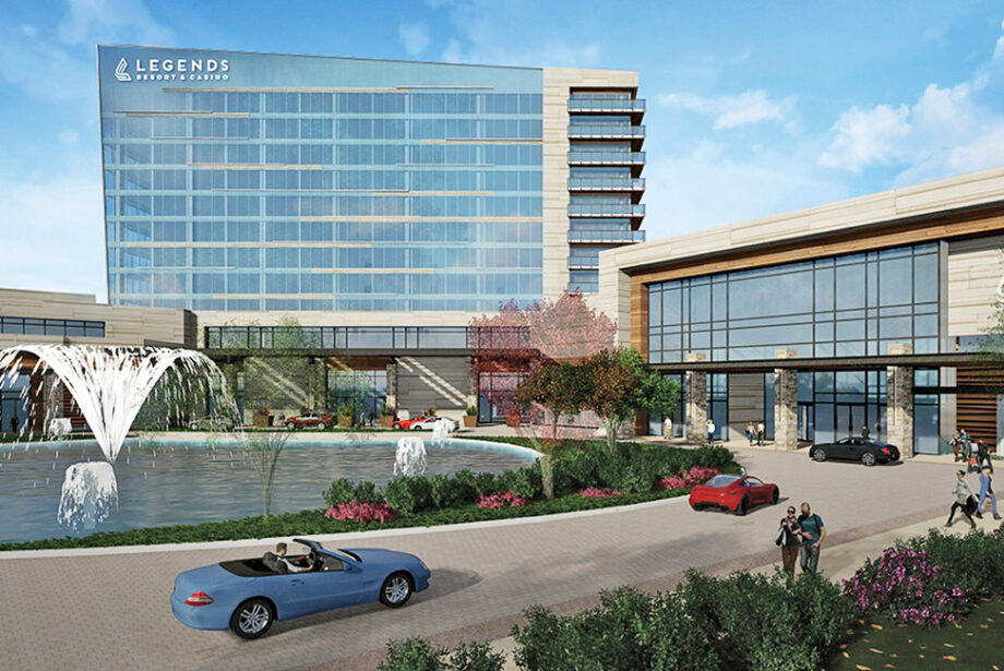 A rendering of Cherokee Nation Businesses’ planned $225 million casino complex in Pope County. The company is waiting to resolve remaining legal challenges before starting construction.