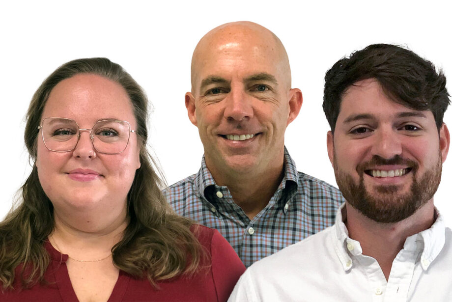 Lucia DiGiacomo, Mike Piatt and Cody Worley of Tanners Team Sports Inc. in Hot Springs