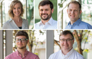 Clockwise from top left: Lauren Dickey, Mason Ellis, Jerome Sorensen, Matthew Swaim and James Swann of WER Architects/Planners