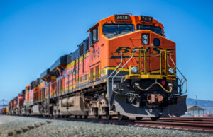 A file photo of a BNSF train