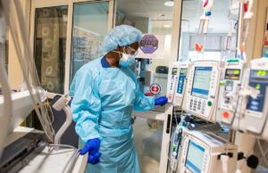 Shemeka Washington, an EKG tech at the University of Arkansas for Medical Sciences in Little Rock. The pandemic is exacerbating health worker shortages.