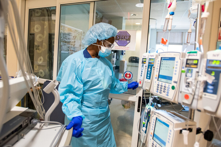 Shemeka Washington, an EKG tech at the University of Arkansas for Medical Sciences in Little Rock. The pandemic is exacerbating health worker shortages.