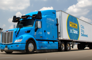 A Waymo Via autonomous truck being tested by J.B. Hunt