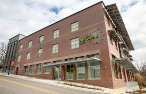 The Network is a net zero apartment building with 28 fully occupied one-bedroom units. Built by Entegity of Little Rock, it is opposite the Fayetteville public library.